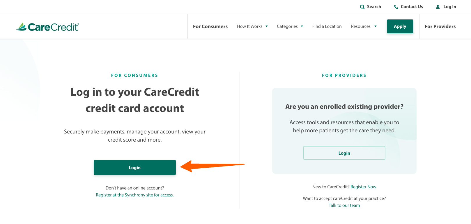 CareCredit Credit Card Login