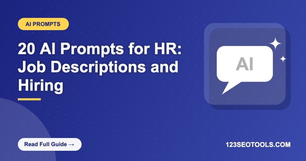 20 AI Prompts for HR: Job Descriptions and Hiring