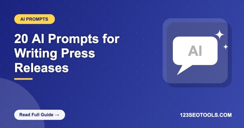 20 AI Prompts for Writing Press Releases