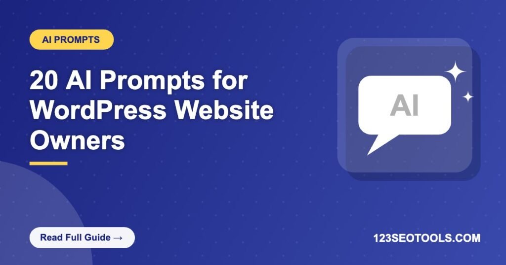 20 AI Prompts for WordPress Website Owners
