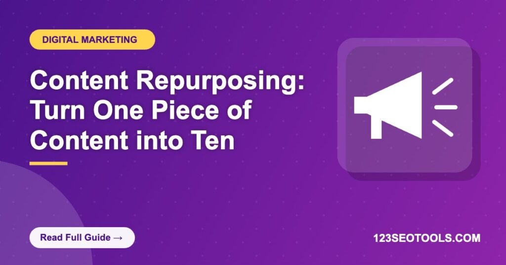 Content Repurposing: Turn One Piece of Content into Ten Content Repurposing: Turn One Piece of Content into Ten